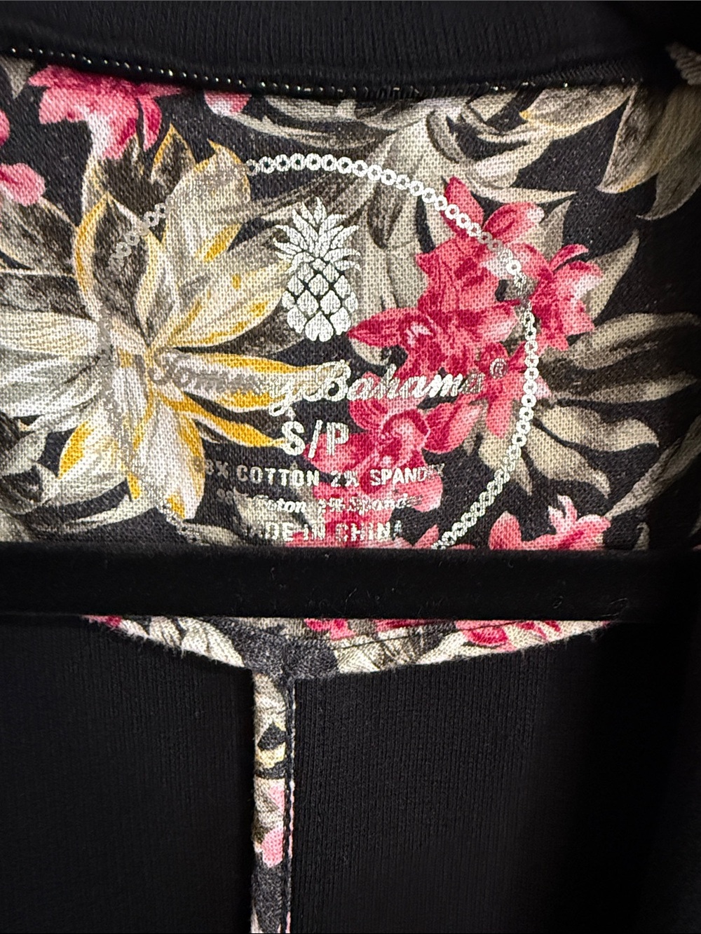 Tommy Bahama Aruba Knit Black Women's Single-Button Cotton Blazer Jacket - Picture 4 of 7